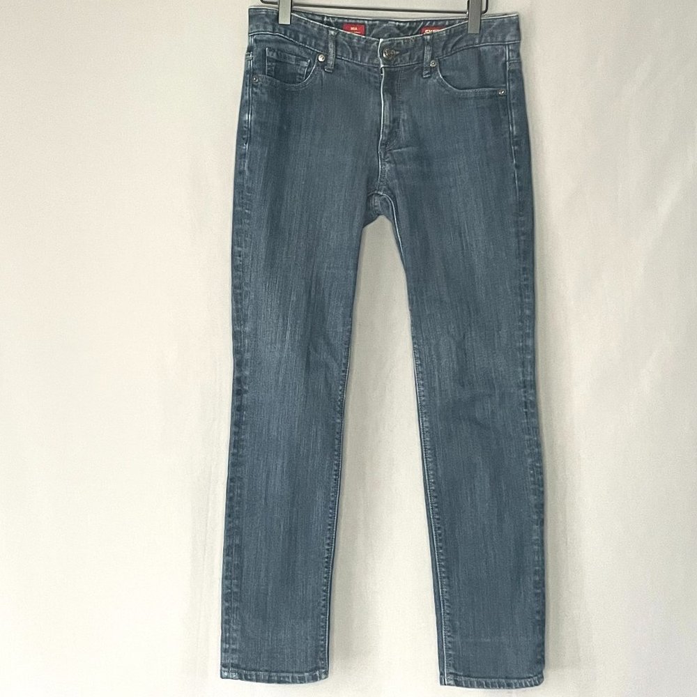 Express Jeans Mia Ultra Skinny Darker Medium Wash Denim Jeans Size 4 Short